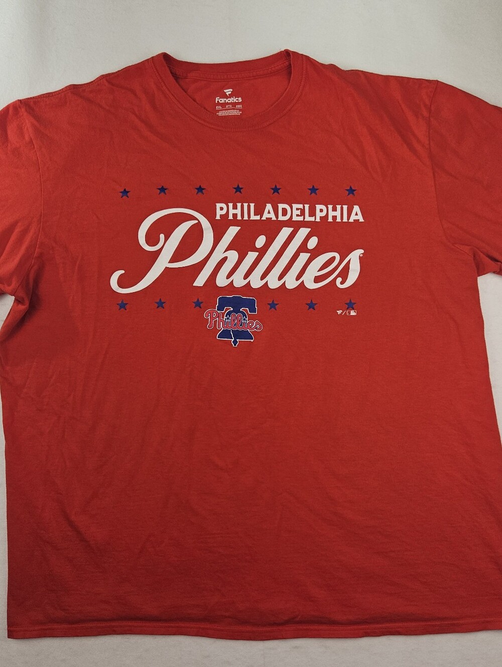 Fanatics MLB Philadelphia Phillies Red Graphic Tee Men's Size 2XL